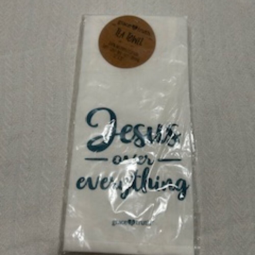 Jesus Over Everything Kitchen Handtowel - NWT